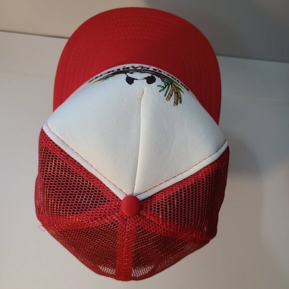 Vintage 90s Trucker Hat Busch Gardens Tampa Screen Printed Mesh Adjustable Hat - Picture 6 of 8